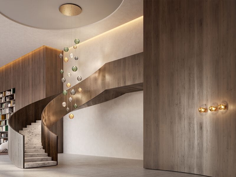 Выдувное стекло светодиодный подвесной светильник Panzeri Murané ARCH-00137276 - Вид №8