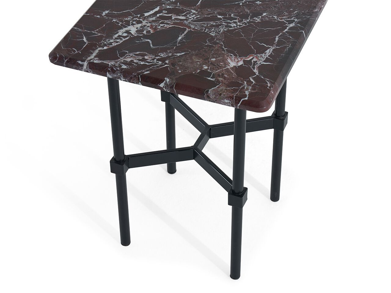 Высокий квадратный металлический журнальный столик с мраморной столешницей NDESIGN Ezora ARCH-00071354 - Вид №2