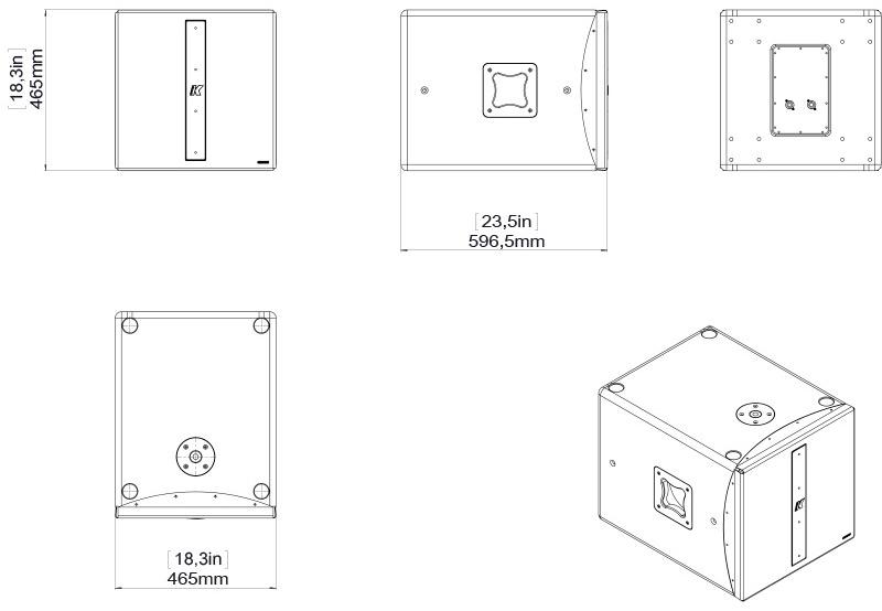 K-array Сверхлегкий 18-дюймовый пассивный сабвуфер Thunder Kmt18p - Вид №2