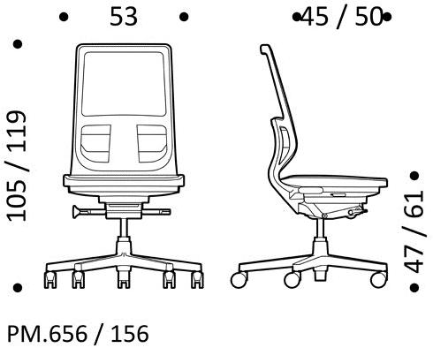 ICF Поворотное офисное кресло из сетки с 5 спицами и колесиками sun-id-1429802 - Вид №7