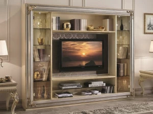 SCAPPINI & C Тумба под ТВ из дерева и стекла с книжным шкафом 35th anniversary 2900