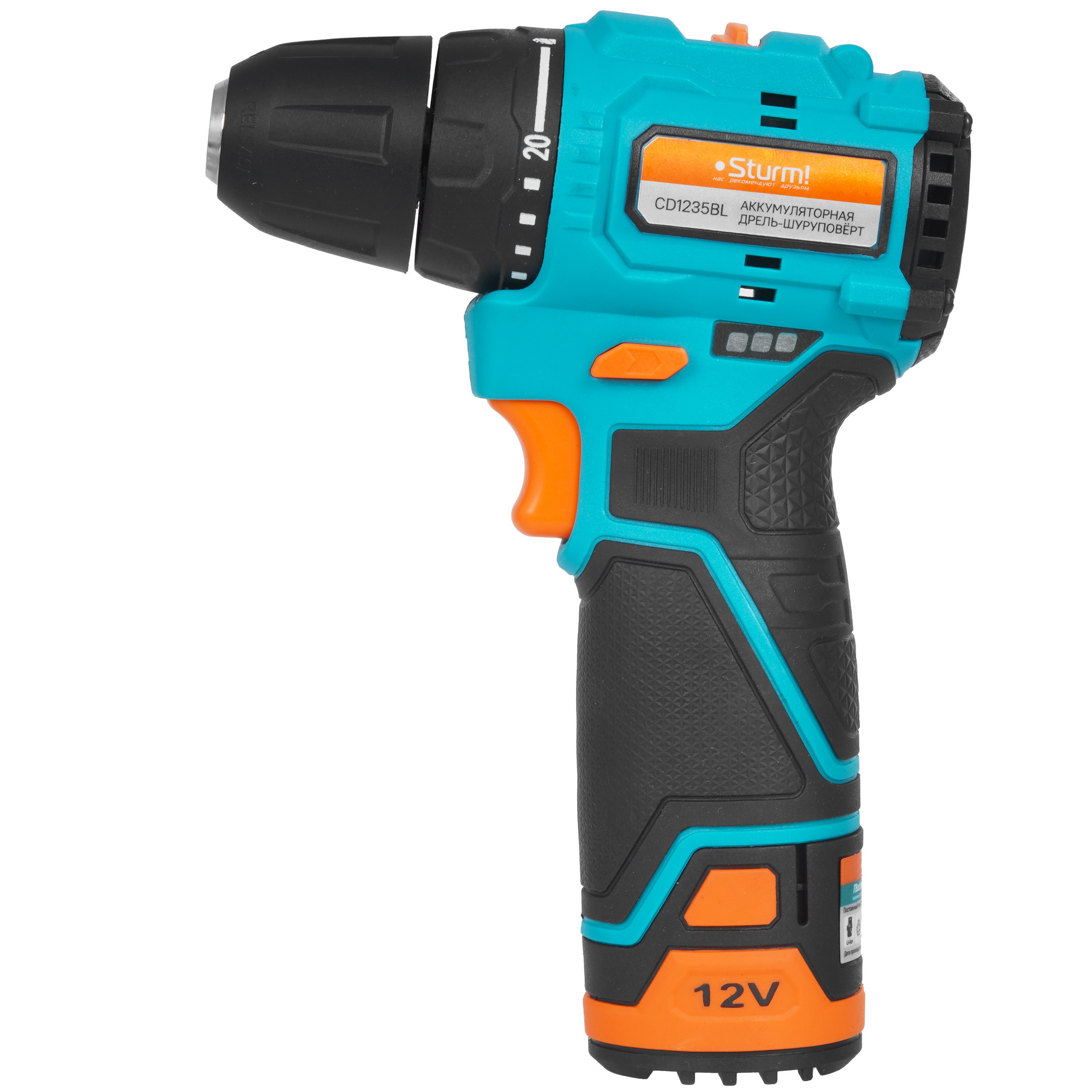 Дрель-шуруповерт Sturm! CD1235BL 1BatterySystem12V 1BatterySystem 12V 9127189 STDN-0073399