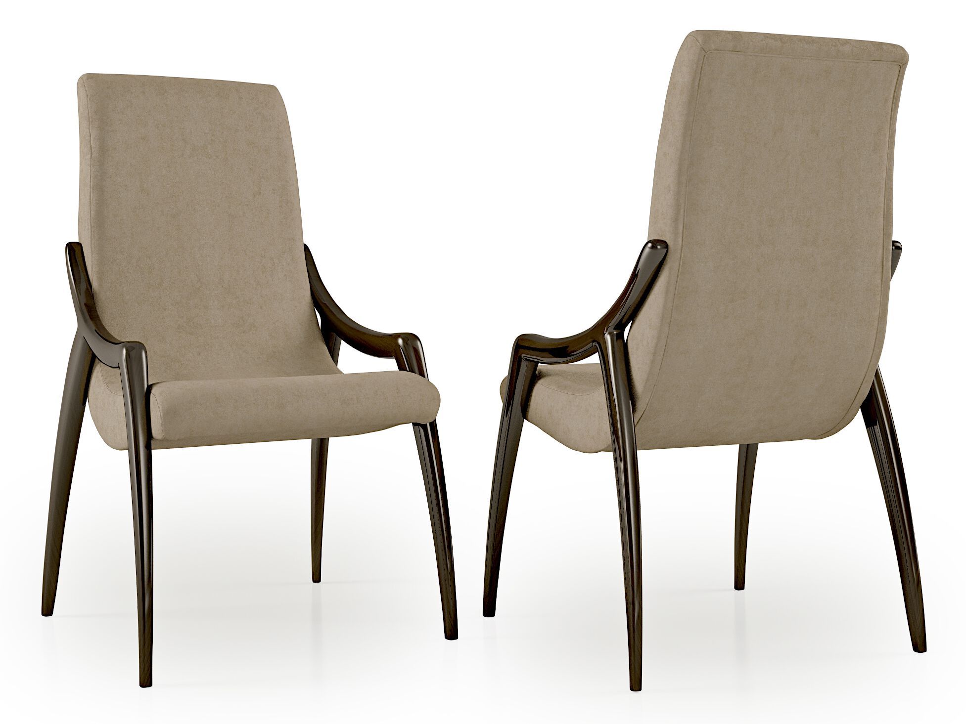 Кожаный мягкий стул с подлокотниками Bizzotto Italia Symphony-Infinity ARCH-00033201