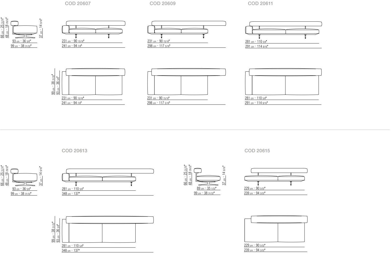 Flexform Секционный диван со съемным чехлом из ткани Wing sun-id-1453994 - Вид №4