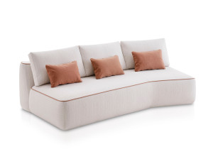 3-местный изогнутый садовый диван из технической ткани