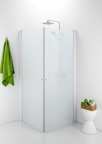 500.899.00.5 IDO Showerama 10-02 прямая душевая стенка, IDO Showerama 10-02, матовые профили / прозрачное стекло, 1000x1000 мм 