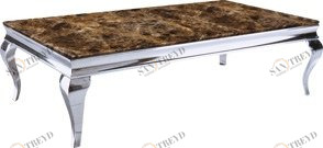 Кофейный столик коричневый 130 см ДОМАШНЯЯ ОБСТАНОВКА SKY COLLECTION 00-3886315 Коричневый;хром Santreyd 