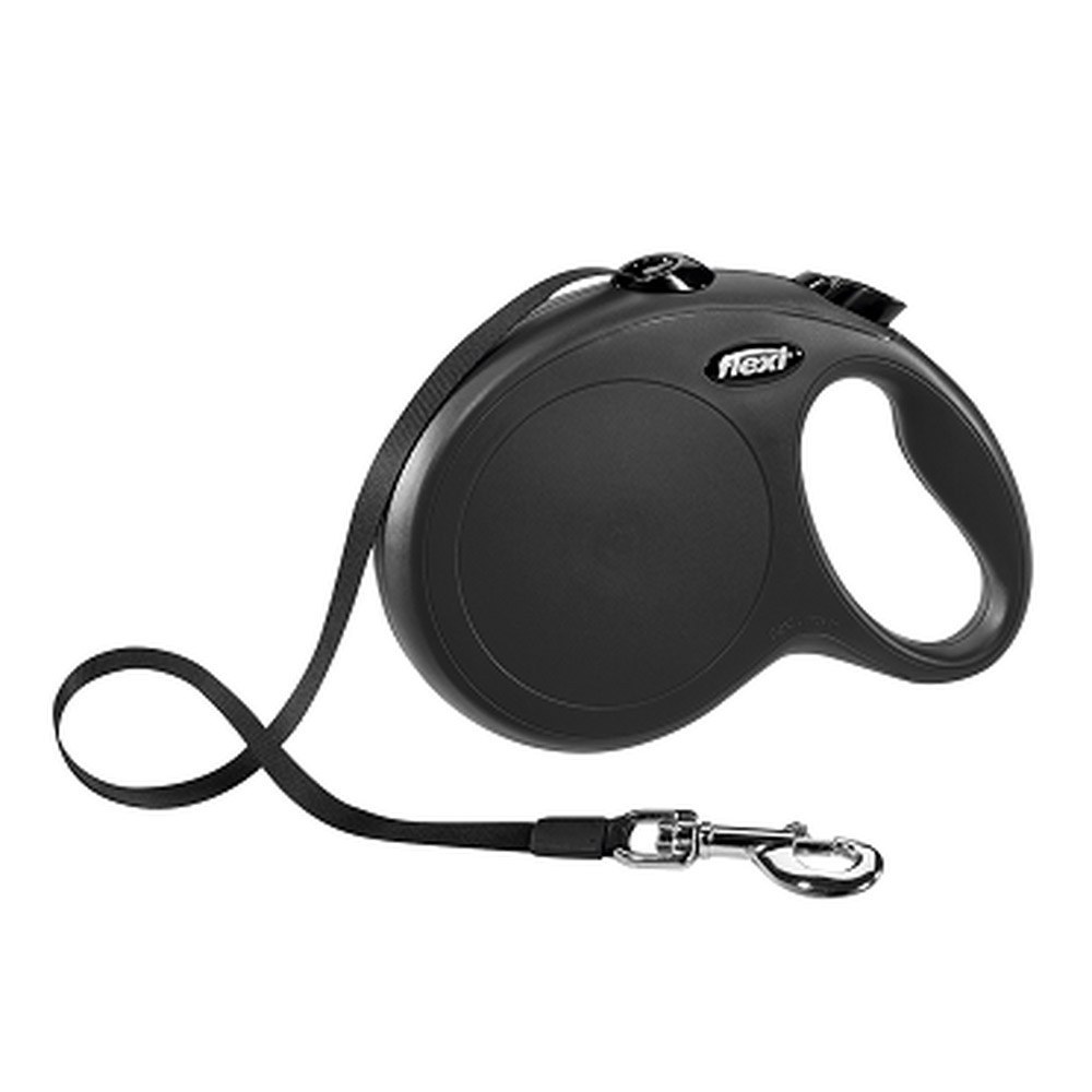 ПР0056748 Рулетка для собак New Classic L до 50 кг, лента 8 м черная Flexi 