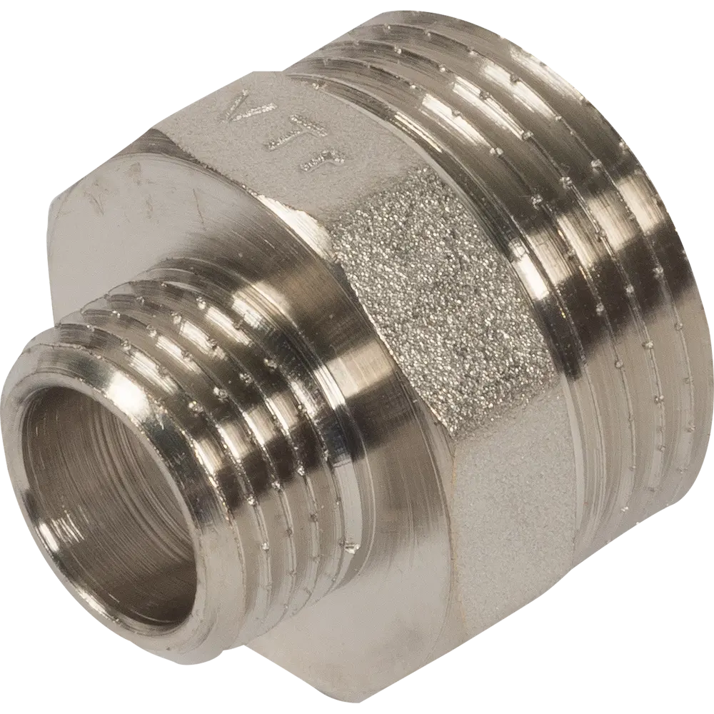 Ниппель переходной Valtec наружная резьба 1"х1/2" мм никелированная латунь VTr.580.N.0604 10511197 STLM-2185525 