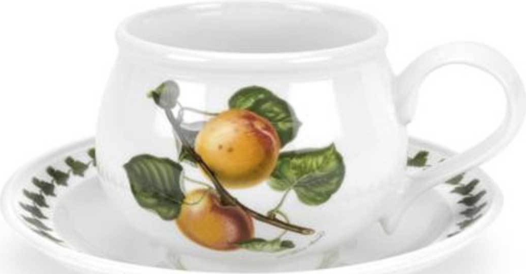 10571686 Portmeirion Чашка чайная с блюдцем Portmeirion "Помона.Абрикос" 200мл Фаянс 