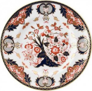 52784 Royal Crown Derby Тарелка закусочная 21,5см "Дерби в японском стиле" Фарфор костяной