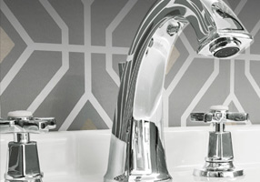 Gentry Home Смеситель для раковины на 3 отверстия Chopin White Хром GH100114  - Вид №1