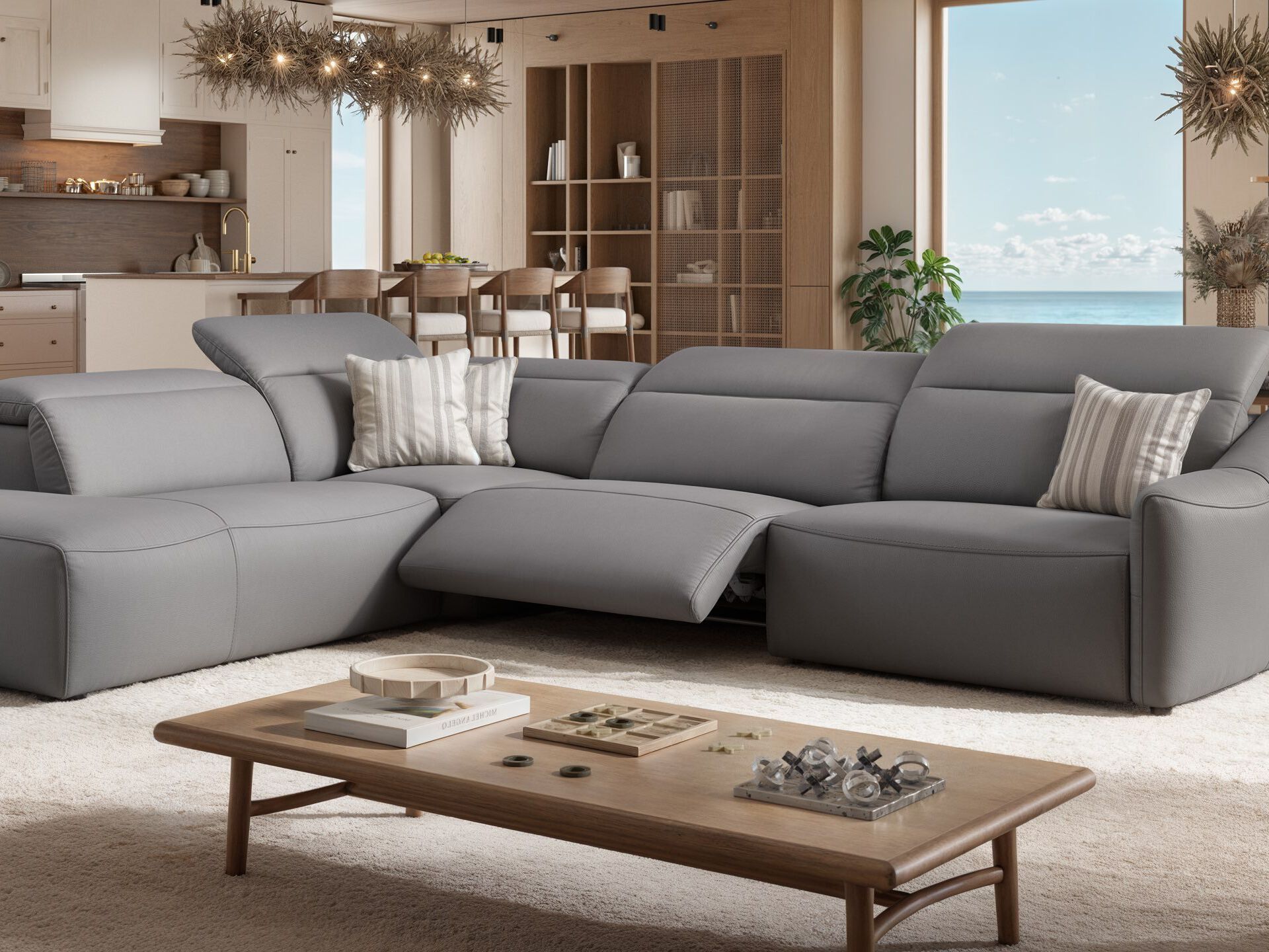 Кожаный угловой диван Sofanella Самоа ARCH-00130057 - Вид №3