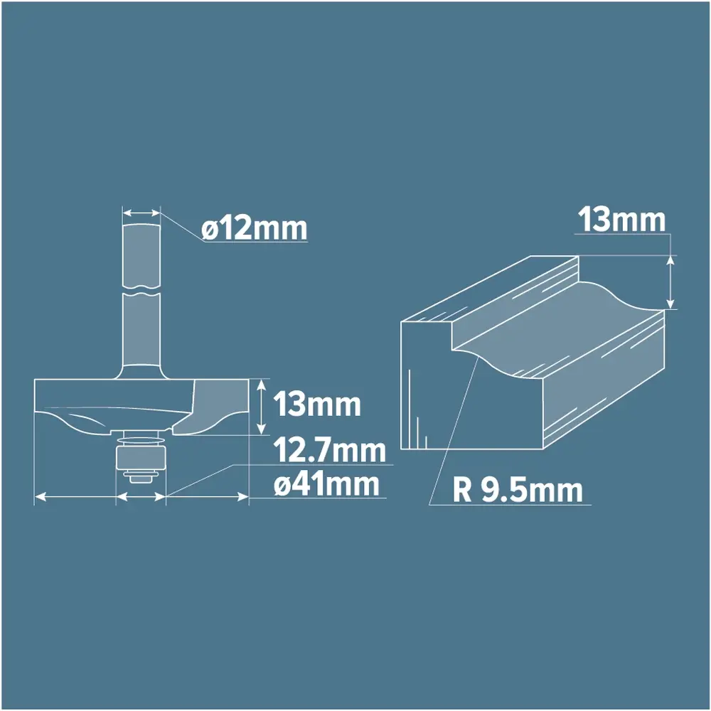 Фреза кромочная фигурная Brigadier D41.3x13 мм STLM-2116455 - Вид №4