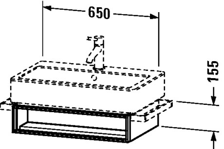 VE600505252 Тумбочка подвесная Vero #VE6005 650 x 431 мм Европейский дуб, декор Duravit - Вид №1