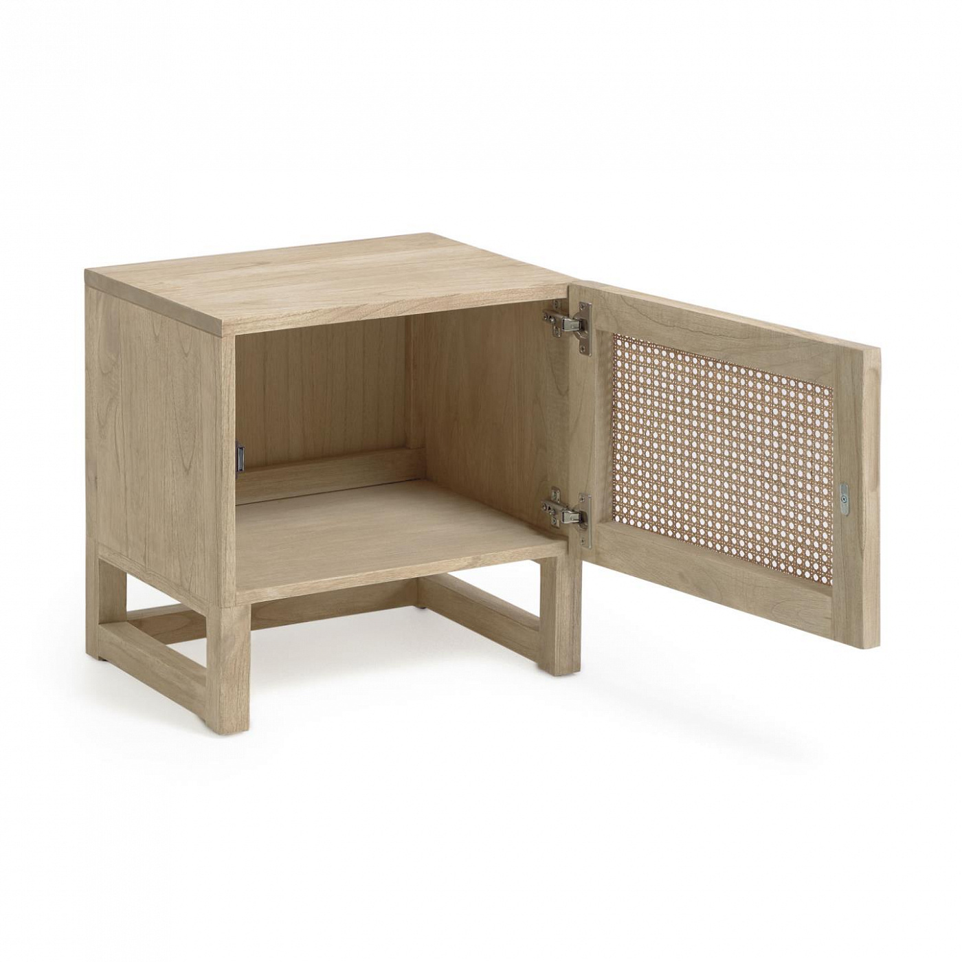 101658 Прикроватная тумбочка из массива минди и ротанга 50 x 50 cm La Forma Rexit 