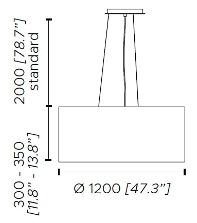 Ткань светодиодный подвесной светильник Contardi Circus ARCH-00058372 - Вид №5