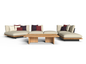 Ткань сад диван с полуостровом