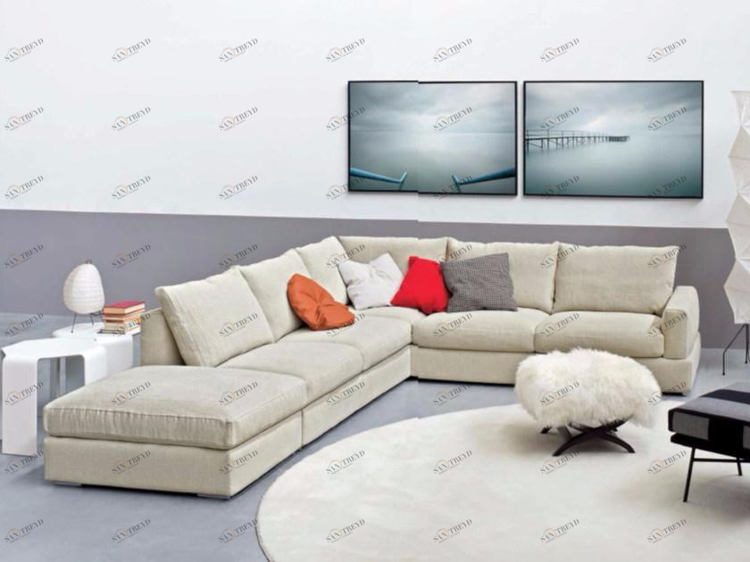 arflex Угловой диван с тканевой обивкой sun-id-1374038