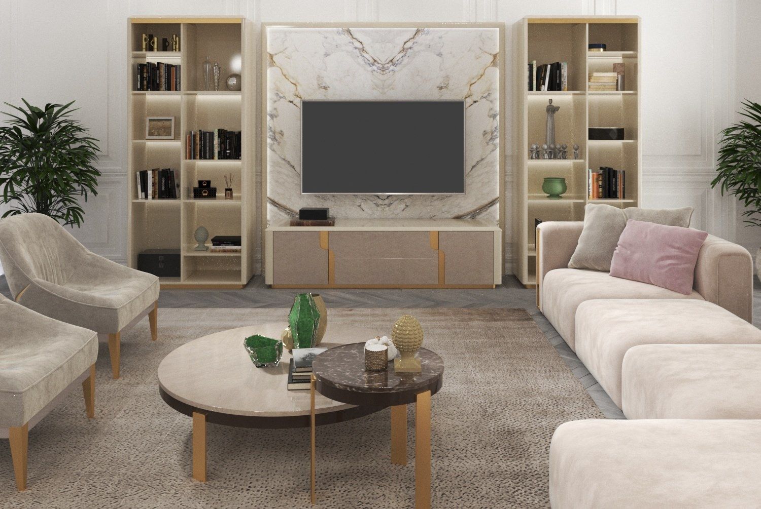 Бархатный диван с полуостровом GUERRA VANNI Clizia ARCH-00049045 - Вид №3