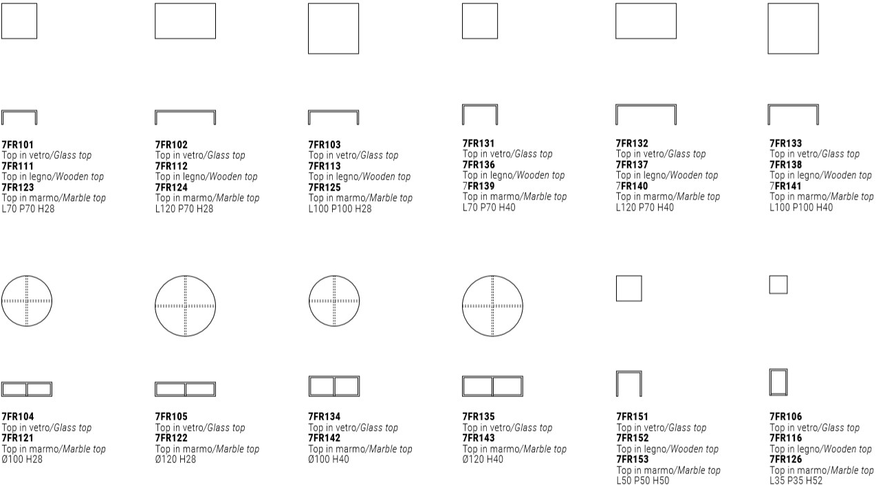 Marelli Журнальный столик квадратный Frame sun-id-1457951 - Вид №7