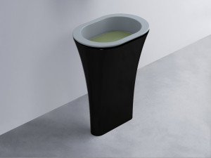 AMLA65-BR+AMPILO-AG+AMCOLO-N Раковина Amedeo Ovale отдельностоящая cielo Enjoy + Amedeo