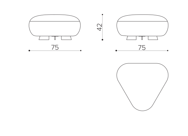 CD 75TR triangular module 75cm True Design Code - Вид №1