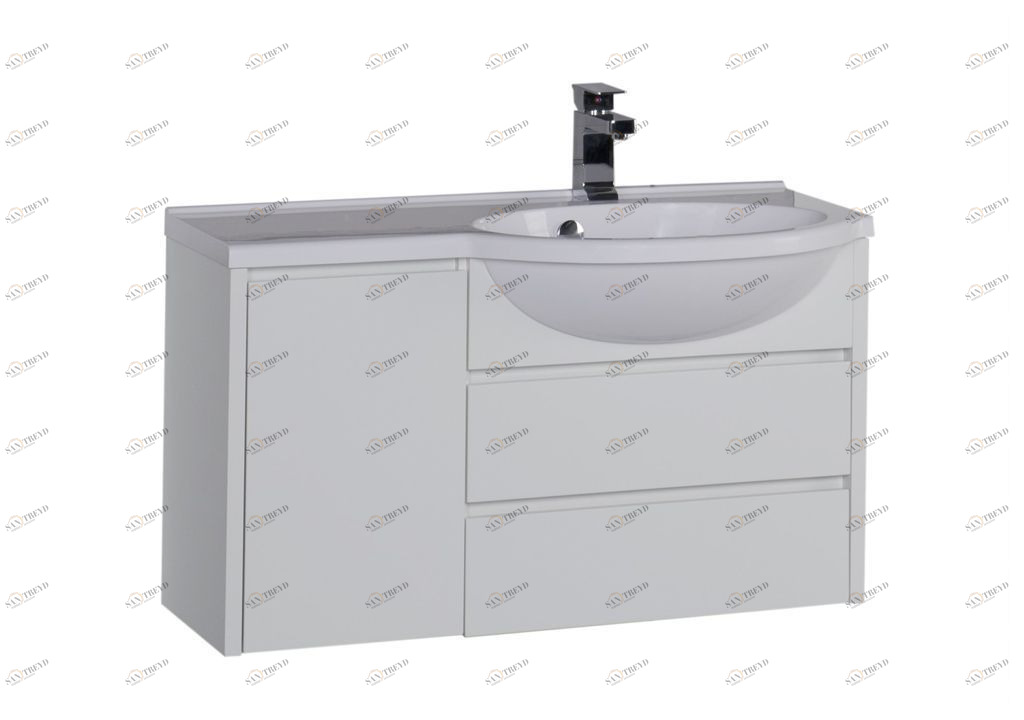 Тумба с раковиной Aquanet Лайн 90 R белый 0016493700164745