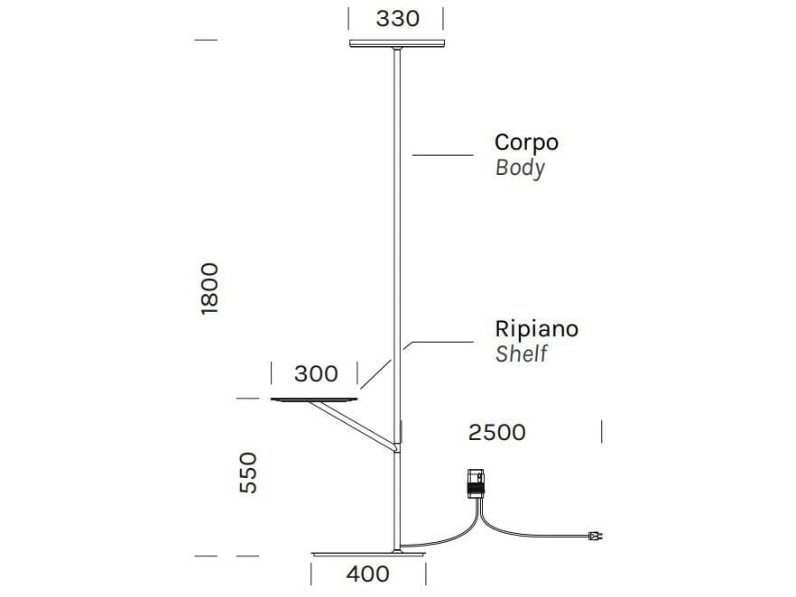 Торшер из алюминия и плексигласа Olev Overfly ARCH-00123145 - Вид №4