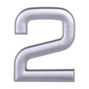 Дверной номер  «2», 32х5х40 мм, матовое серебро LJPS0091 Public Steel Россия
