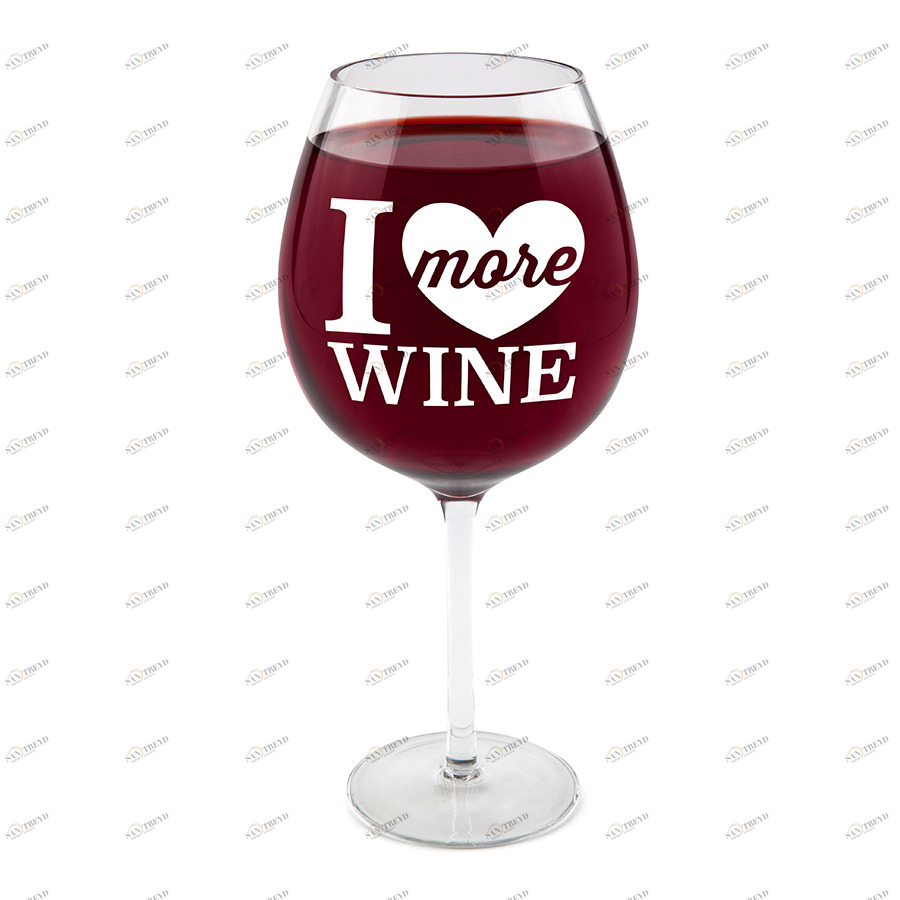 Бокал для вина 750 мл I love more wine BIGMOUTH ДИЗАЙНЕРСКИЕ 00-3862989 Прозрачный 
