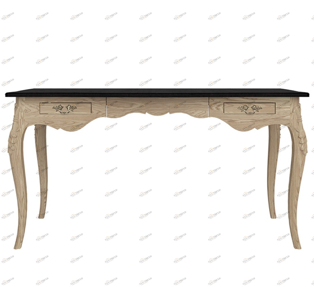 Письменный стол деревянный с гнутыми ножками Versalles FURNITERA  120343 Бежевый 