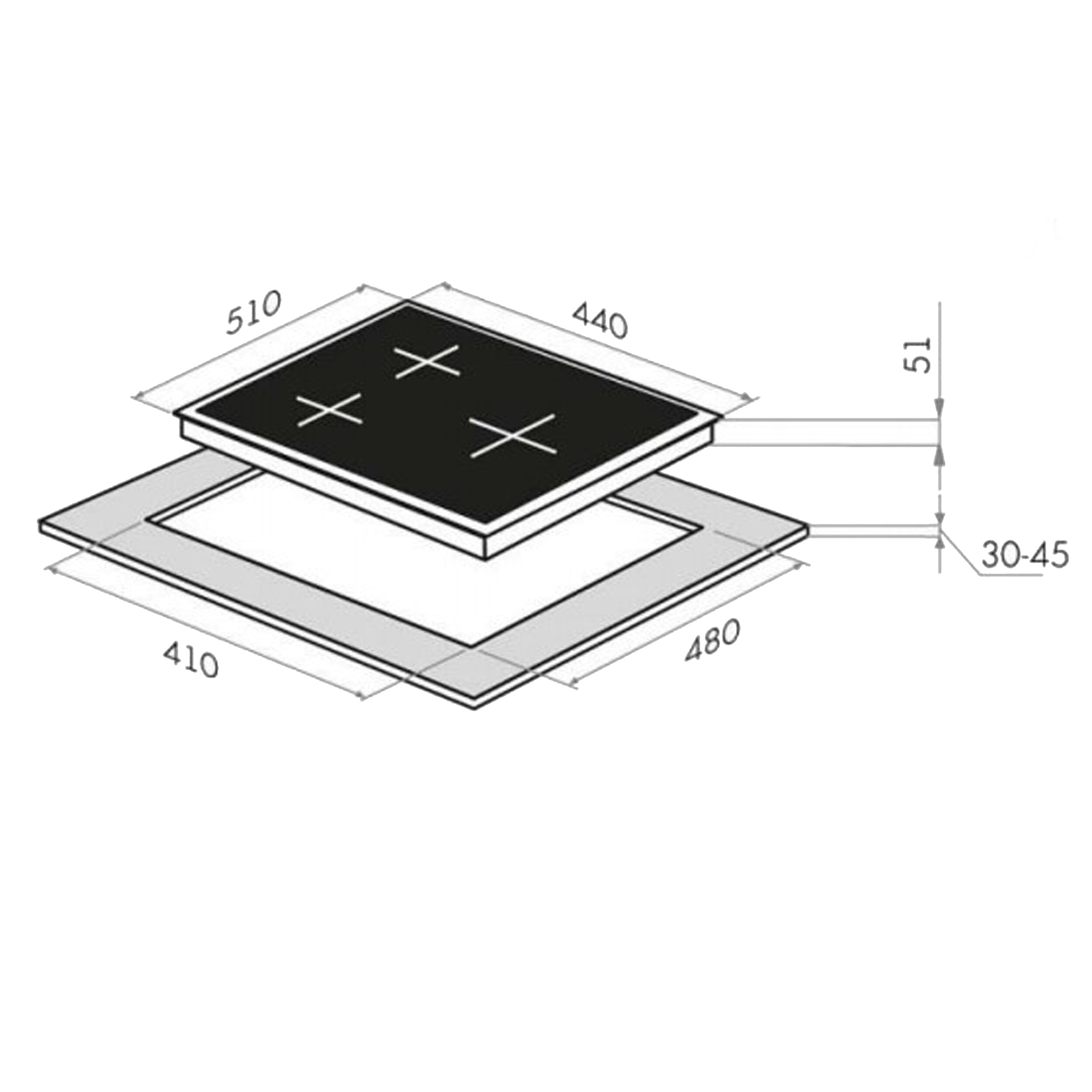 5317146 Газовая варочная поверхность HOMSair HGS433S STDN-0023843 - Вид №6