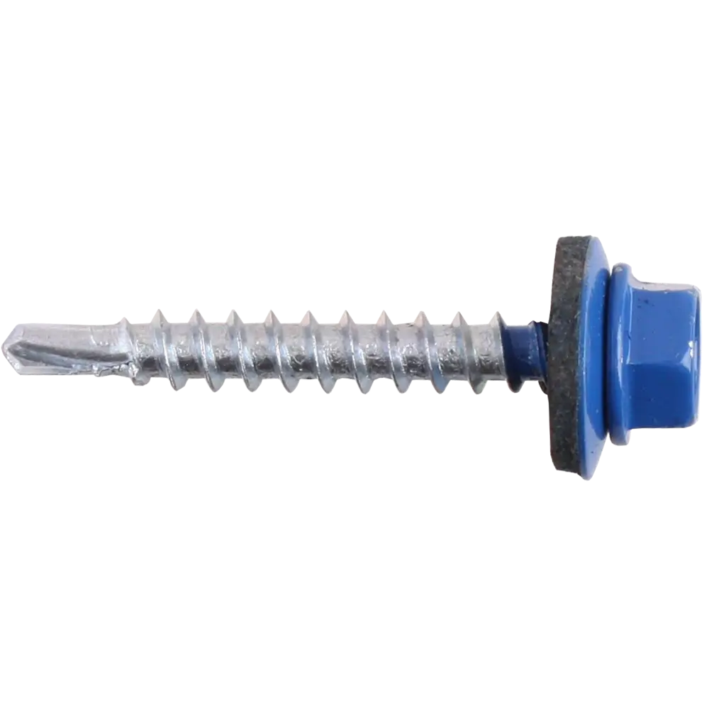 Кровельные саморезы с буром синие 4.8х35 мм, упаковка 200 шт Santreyd STLM-2164437 - Вид №1