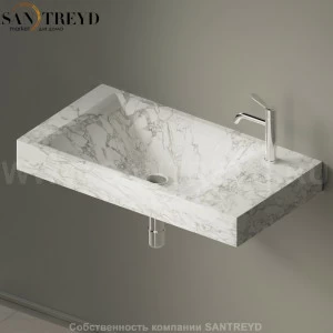 ACER15084SBMC Подвесная раковина настенная прямоугольная Agape  белая