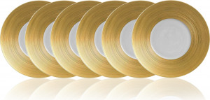 10658541 JL Coquet Набор тарелок обеденных J.L Coquet "Хемисфер.Медный" 26см, 6шт Фарфор