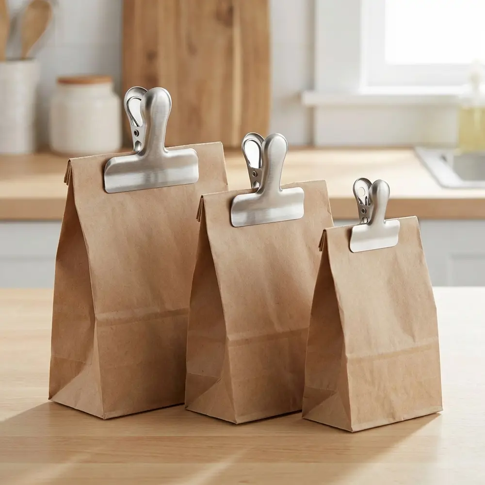 Зажим для пакетов KONSENSA сталь цвет серый 3 шт STLM-2068765