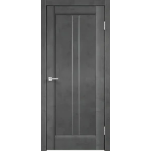 Комплект двери Сиэтл со стеклом 60x200 см ПВХ цвет лофт тёмный с добором 100 мм 89431626 STLM-2203528