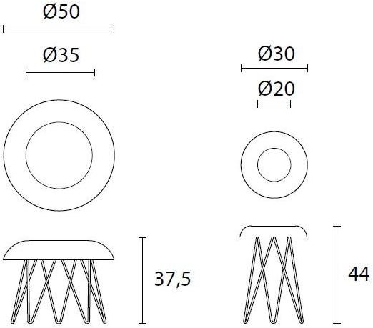 Casamania & Horm Низкий круглый металлический журнальный столик Meduse sun-id-1505867 - Вид №10