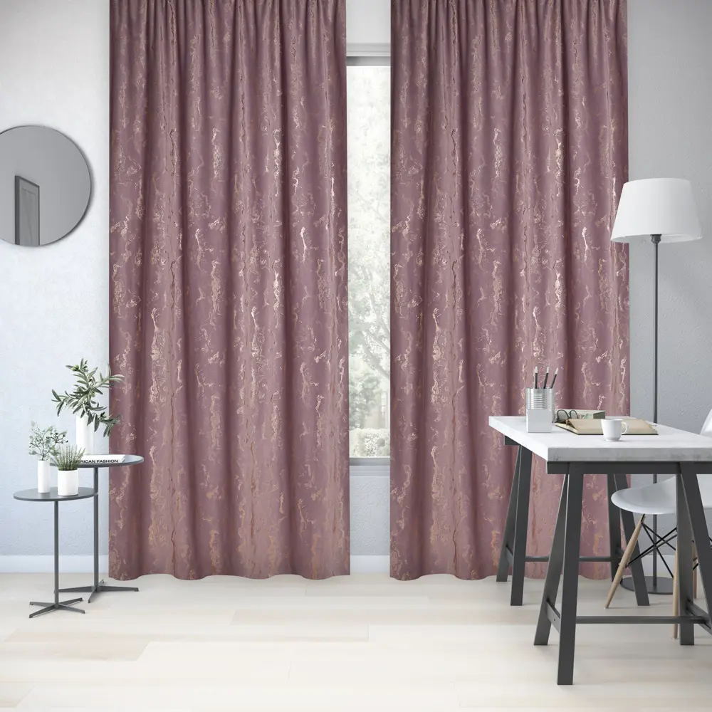 Штора на ленте Inspire Naima 160x280 см цвет фиолетовый 86255193 STLM-2057998  - Вид №6
