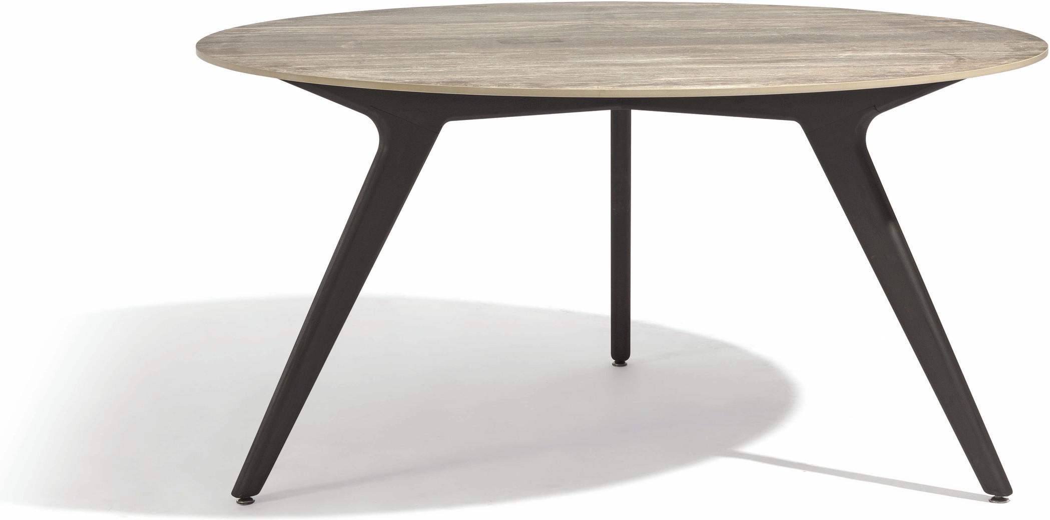 MNST971 Обеденный стол teak nero ⌀148см Manutti Torsa