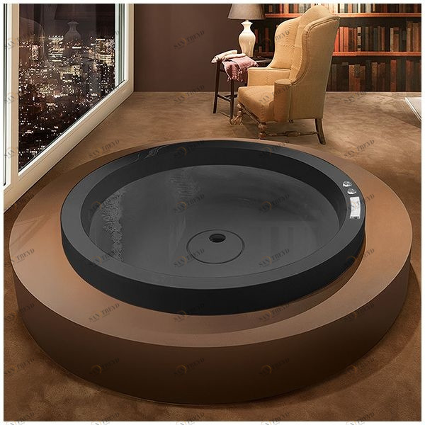 Ванна GRUPPO TREESSE Eos 160 VTL-V8461-C чёрная круглая отдельностоящая VTLV8461C