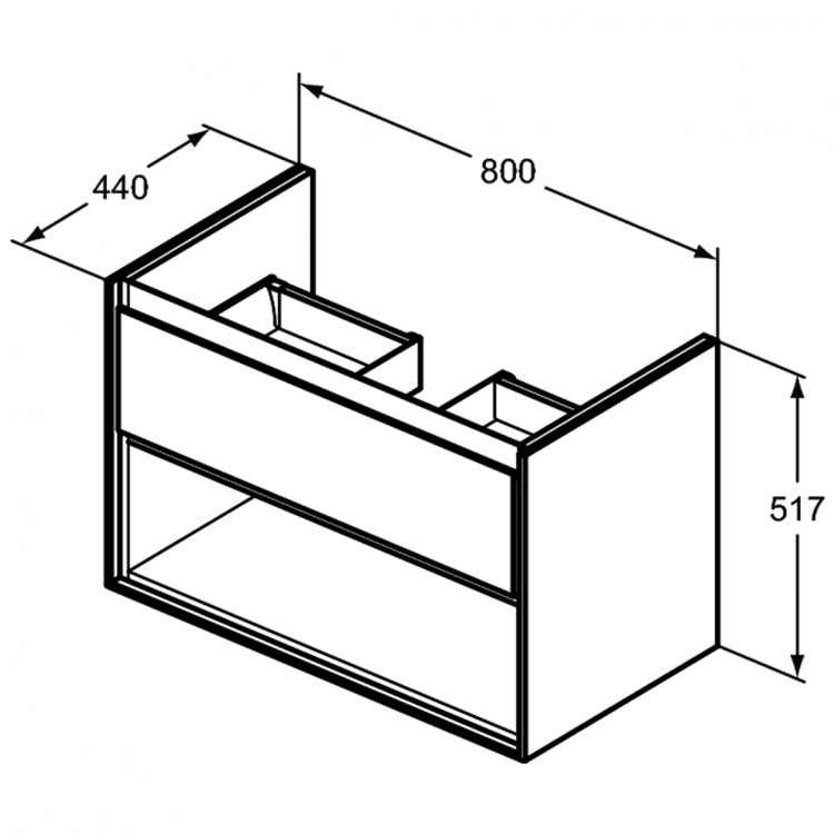E0827B2 Тумба для раковины 80 см Ideal Standard CONNECT AIR - Вид №9