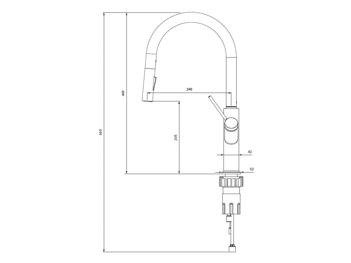 Смеситель для кухни с поворотным изливом OMNIRES Bend ARCH-00057329 - Вид №8