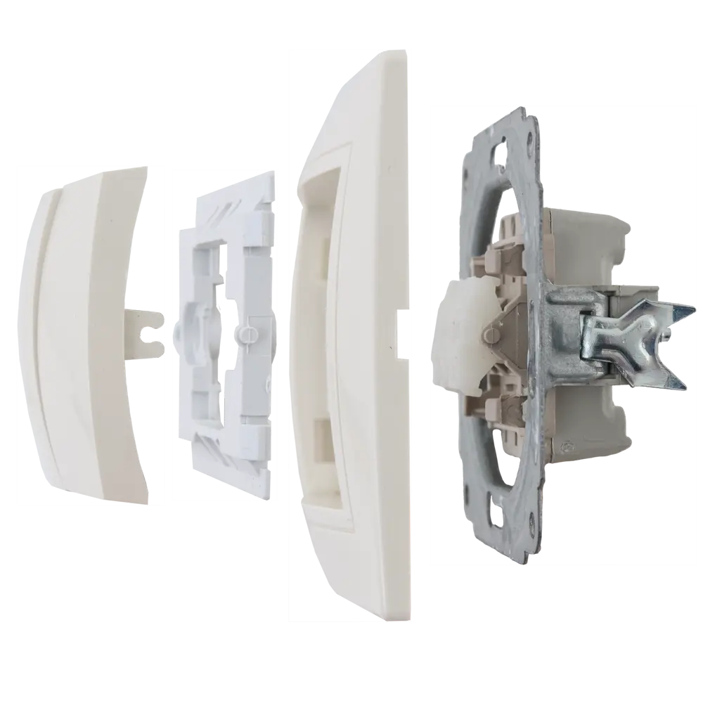 Выключатель TDM ELECTRIC Таймыр: 3-клавишный бежевый для скрытого монтажа 85591343 STLM-0064428 - Вид №4