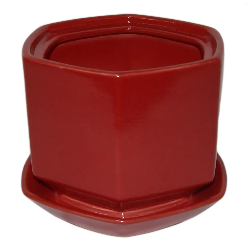 Горшок цветочный Goncar Меркурий 14x18x14 см v1.7 л керамика красный 82126334 STLM-2067348 GONCHAR