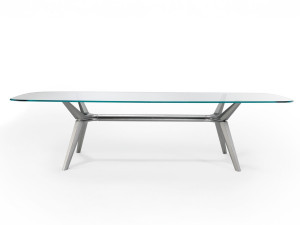 Прямоугольный стеклянный стол