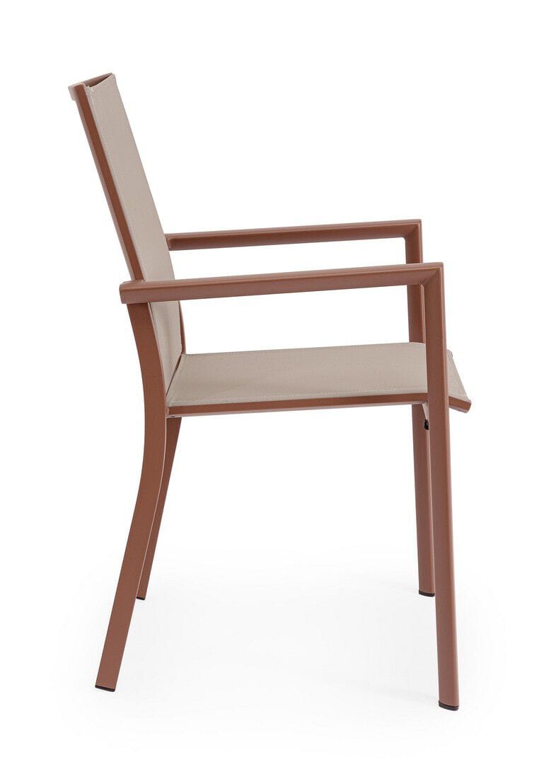 Алюминиевый штабелируемый садовый стул с подлокотниками BIZZOTTO Konnor ARCH-00101358 - Вид №6