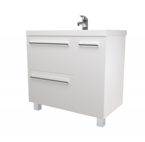 У83680 Тумба Соната 90Н 1д.2в.я. Белый глянец 1 Marka Соната