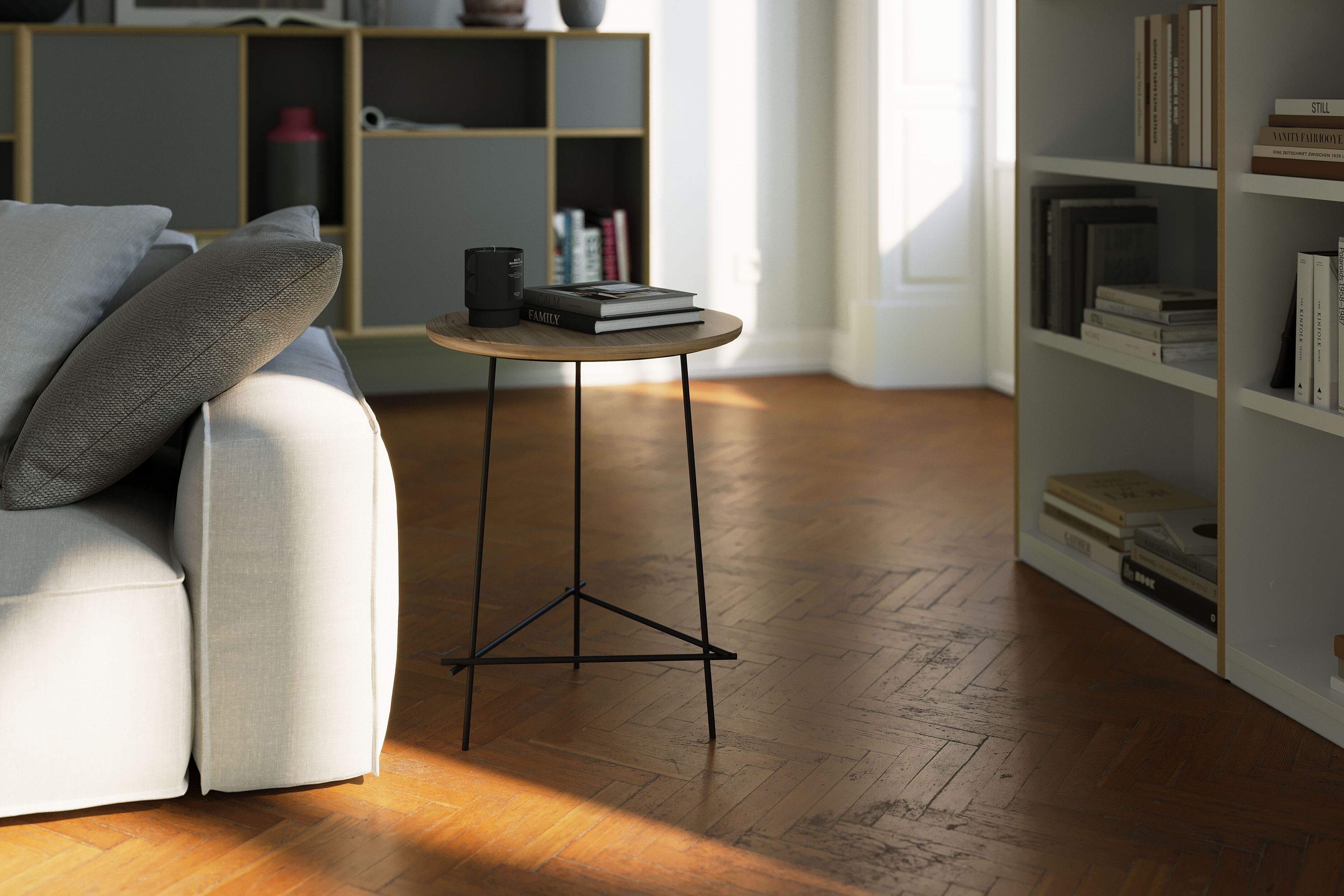 Круглый березовый журнальный столик Müller Small Living ECHO ARCH-00093926 - Вид №1